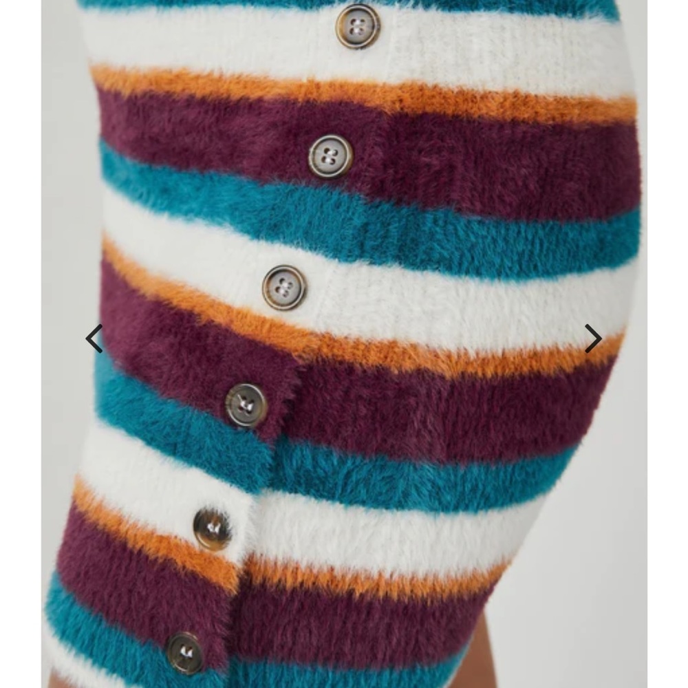 NWT Womens Free People Ciara Sweater Mini in Fig Jam Combo Mini Skirt - Picture 4 of 8